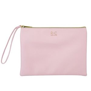 NWOT Ruby + Cash Pebbled Flat Makeup Pouch blush pink